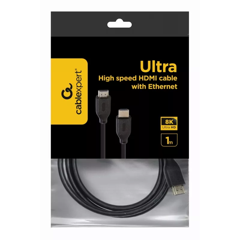 HDMI-kaapeli Gembird CC-HDMI8K-1M — 1 m, HDMI Type-A–Type-A, HDMI 2.1, 48 Gbit/s, musta