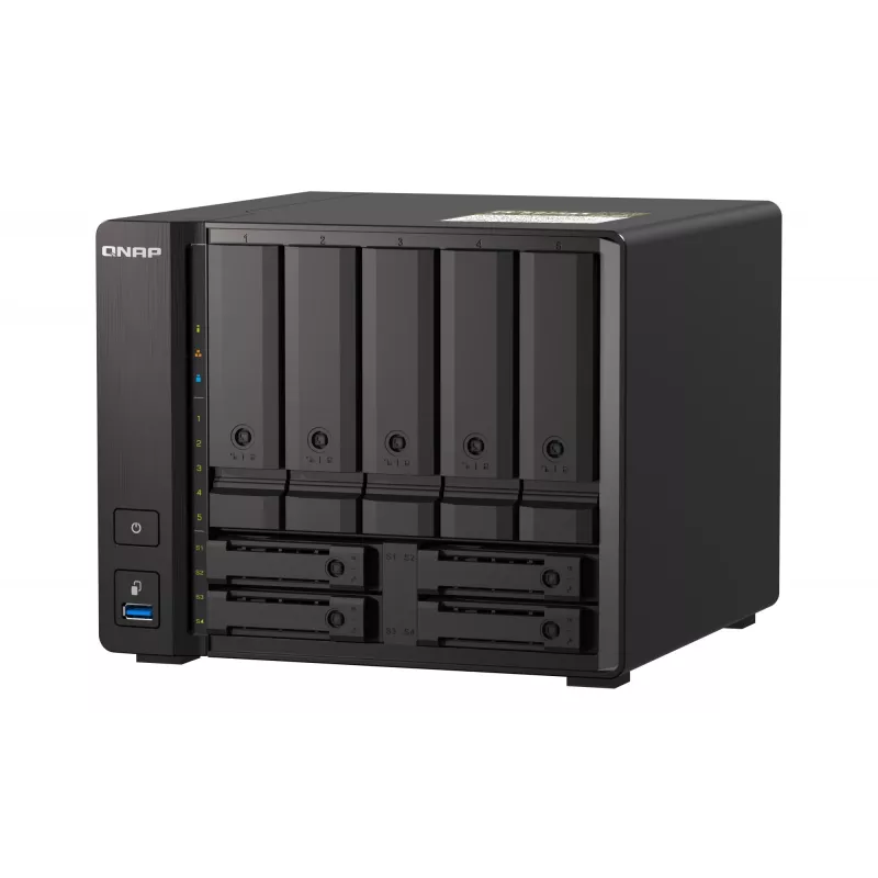 QNAP TS-H973AX NAS-torni Ryzen Embedded V1500B 32 GB DDR4 0 TB QuTS hero Black