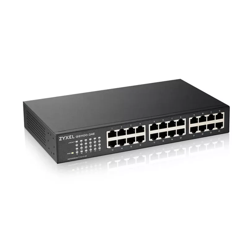 Zyxel GS1100-24E hallitsematon Gigabit Ethernet (10/100/1000) musta