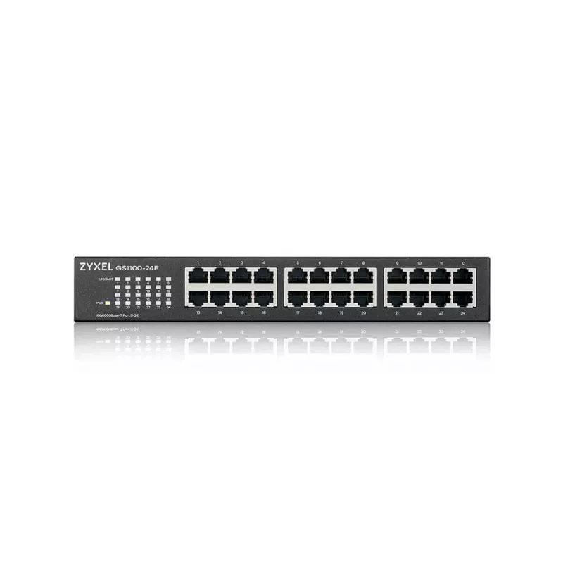 Zyxel GS1100-24E hallitsematon Gigabit Ethernet (10/100/1000) musta