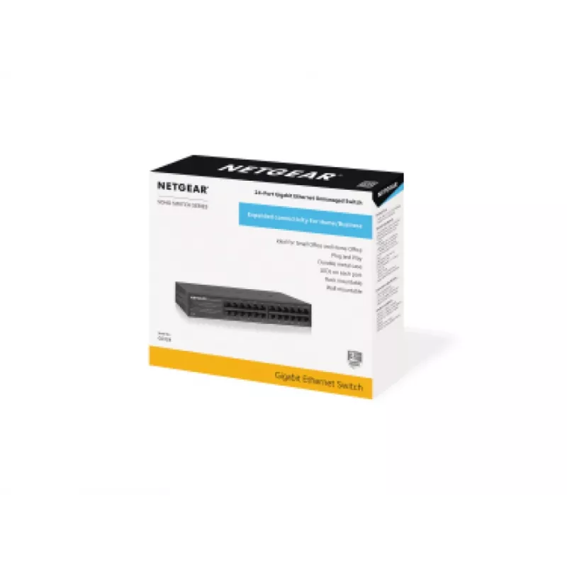 NETGEAR GS324 hallitsematon Gigabit Ethernet (10/100/1000) musta