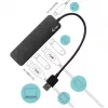 USB-keskitin i-tec USB 3.0 Metal HUB 4 porttia yksittäisillä virtakytkimillä