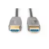 DIGITUS HDMI AOC hybridikuituyhteyskaapeli, Type-A uros/uros, 10 m, UHD 8K@60Hz, CE, musta