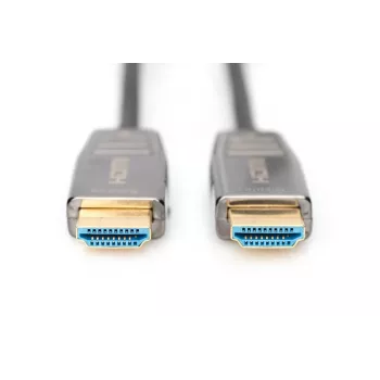 DIGITUS HDMI AOC hybridikuituyhteyskaapeli, Type-A uros/uros, 10 m, UHD 8K@60Hz, CE, musta