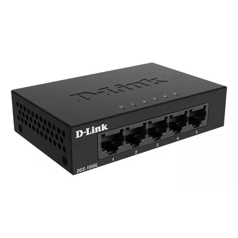 D-Link DGS-105GL/E verkkokytkin hallitsematon Gigabit Ethernet (10/100/1000) musta