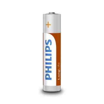 Kertakäyttöparisto Philips LongLife R03L4B/10 — sinkki-hiili 1,5 V, AAA, 4 kpl:n pakkaus