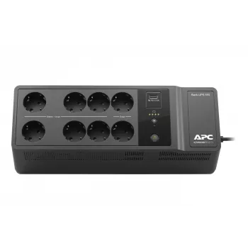 APC Back-UPS 650VA 230V 1 USB-latausportti - (Offline-) UPS keskeytymätön virtalähde (UPS) Standby (Offline) 0,65 kVA 400 W 8 AC-pistorasiaa