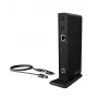 ICY BOX IB-DK2251AC johdollinen USB 3.2 Gen 2 (3.1 Gen 2) Type-A musta