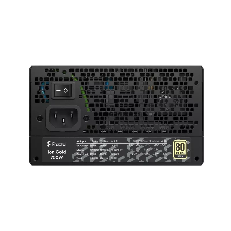 Fractal Design Ion+ 750W Gold virtalähde 24-pin ATX ATX musta