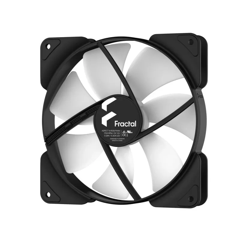 FRACTAL DESIGN Aspect 14 RGB Pwm musta kehys
