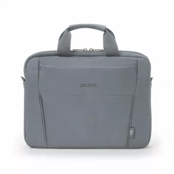 DICOTA Eco ohut Case Base – 13–14,1 tuuman kannettavatietokonelaukku – harmaa / 300d RPET polyesteri