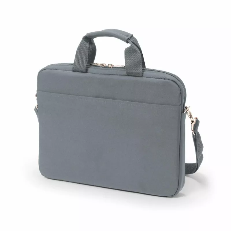 DICOTA Eco ohut Case Base – 13–14,1 tuuman kannettavatietokonelaukku – harmaa / 300d RPET polyesteri