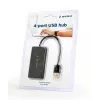 USB-keskitin Gembird UHB-U2P4-04 – 4-porttinen USB 2.0, Plug-and-Play, musta, 480 Mbit/s