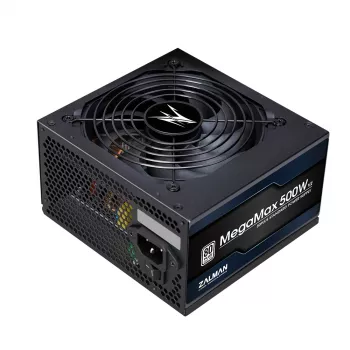 Zalman ZM500-TXII V2 MegaMax 80PLUS 230V EU STANDARD sertifioitu suorituskykyinen PCI-E-virtalähde 500 W 20+4-pin ATX musta