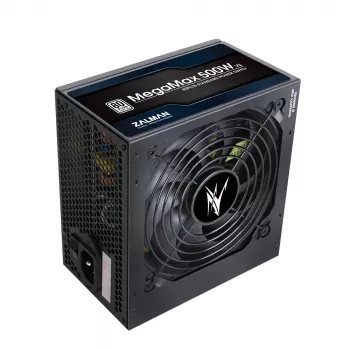 Zalman ZM500-TXII V2 MegaMax 80PLUS 230V EU STANDARD sertifioitu suorituskykyinen PCI-E-virtalähde 500 W 20+4-pin ATX musta