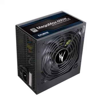 Zalman ZM600-TXII V2 MegaMax 80PLUS 230V EU STANDARD sertifioitu energiatehokas PCI-E-virtalähde 600 W 20+4-pin ATX ATX musta