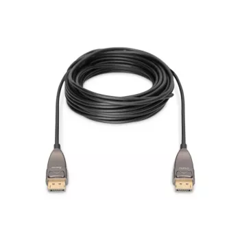 DIGITUS DisplayPort AOC hybridikuitu-liitäntäkaapeli M/M UHD 8K@60Hz, CE, musta 20m