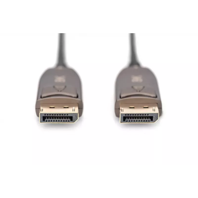 DIGITUS DisplayPort AOC hybridikuitu-liitäntäkaapeli M/M UHD 8K@60Hz, CE, musta 20m