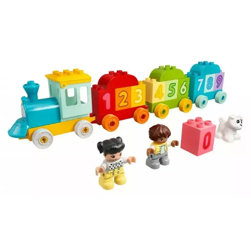 LEGO DUPLO Numerotrain 10954 – oppimisjuna numeroiduilla vaunuilla laskemiseen ja lajitteluun