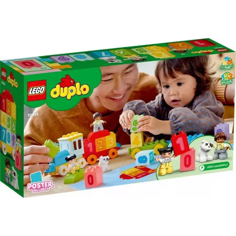 LEGO DUPLO Numerotrain 10954 – oppimisjuna numeroiduilla vaunuilla laskemiseen ja lajitteluun