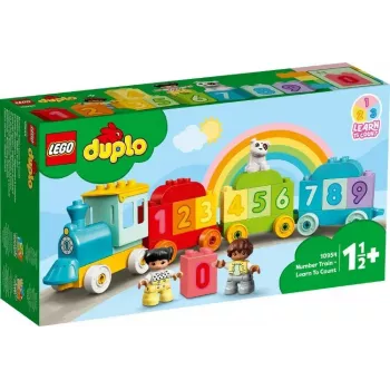 LEGO DUPLO Numerotrain 10954 – oppimisjuna numeroiduilla vaunuilla laskemiseen ja lajitteluun
