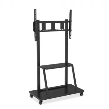 Siirrettävä litteän näytön lattiasteline TECHLY Signage Display Mount ICA-TR30 — 55–100 tuuman näytöille, VESA 1200x600, max. kuorma 150 kg, rullat, musta
