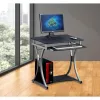 Techly Compact Desk PC:lle irrotettavalla näppäimistölaatikolla, musta grafiitti ICA-TB 328BK