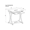 Techly Compact Desk PC:lle irrotettavalla näppäimistölaatikolla, musta grafiitti ICA-TB 328BK