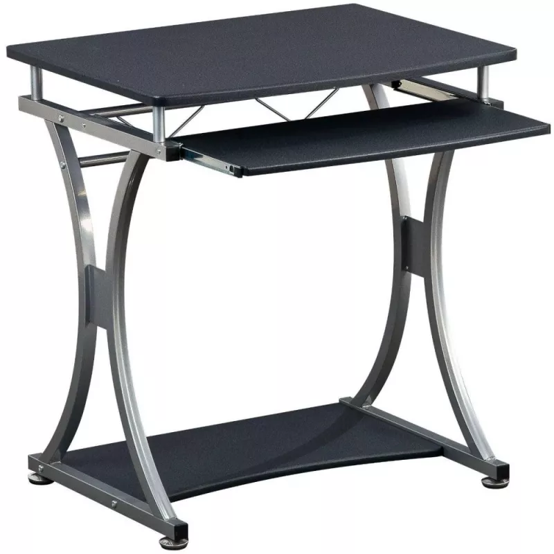 Techly Compact Desk PC:lle irrotettavalla näppäimistölaatikolla, musta grafiitti ICA-TB 328BK
