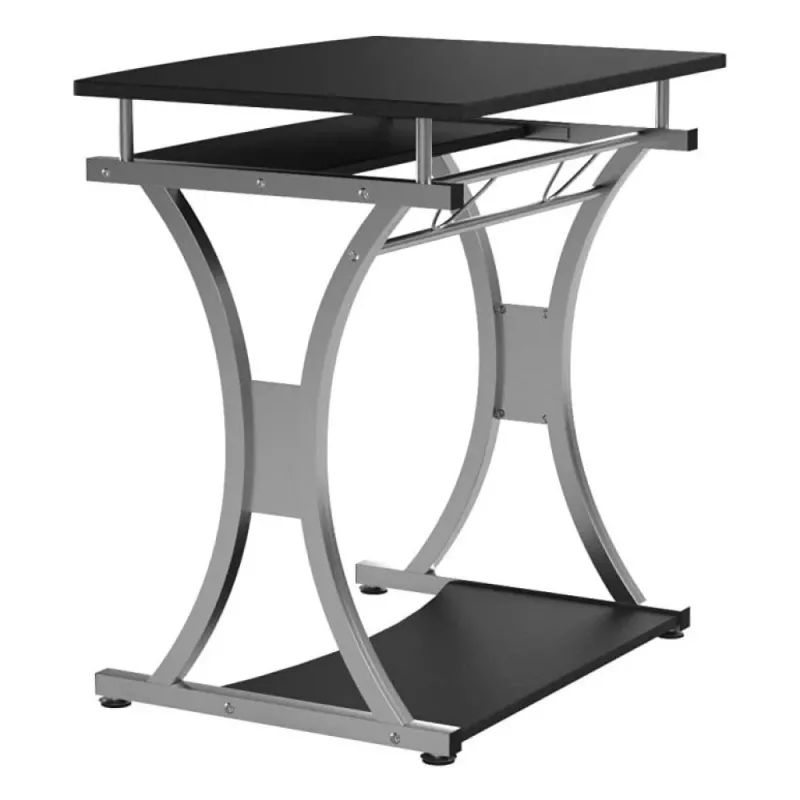 Techly Compact Desk PC:lle irrotettavalla näppäimistölaatikolla, musta grafiitti ICA-TB 328BK