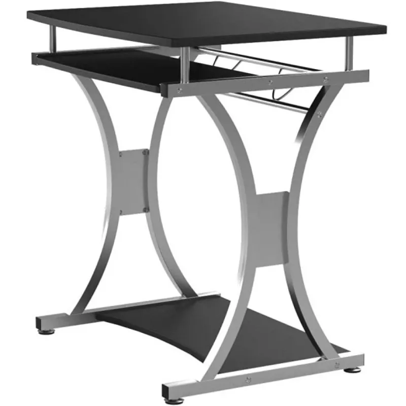 Techly Compact Desk PC:lle irrotettavalla näppäimistölaatikolla, musta grafiitti ICA-TB 328BK