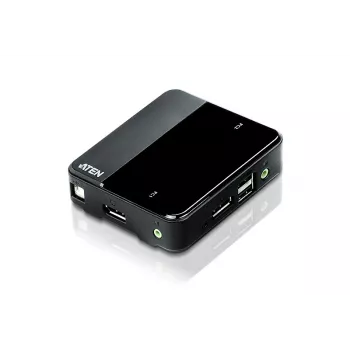 ATEN 2-porttinen USB 4K DisplayPort 1.2 KVM-kytkin (KVM-kaapeli sisältyy)