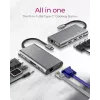 ICY BOX IB-DK4040-CPD johdollinen USB 3.2 Gen 1 (3.1 Gen 1) Type-C antrasiitti, musta