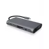ICY BOX IB-DK4040-CPD johdollinen USB 3.2 Gen 1 (3.1 Gen 1) Type-C antrasiitti, musta