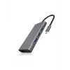 ICY BOX IB-DK4040-CPD johdollinen USB 3.2 Gen 1 (3.1 Gen 1) Type-C antrasiitti, musta