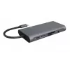 ICY BOX IB-DK4040-CPD johdollinen USB 3.2 Gen 1 (3.1 Gen 1) Type-C antrasiitti, musta