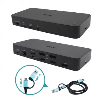 i-tec USB 3.0 / USB-C / Thunderbolt, 3x 4K telakointiasema + Power Delivery 100W