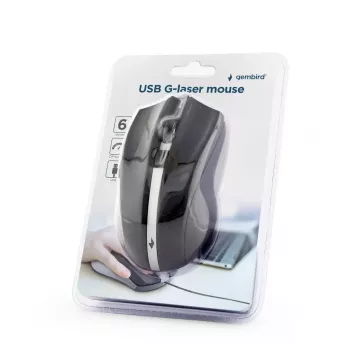 GEMBIRD laserhiiri 2400 Dpi - molempikätinen