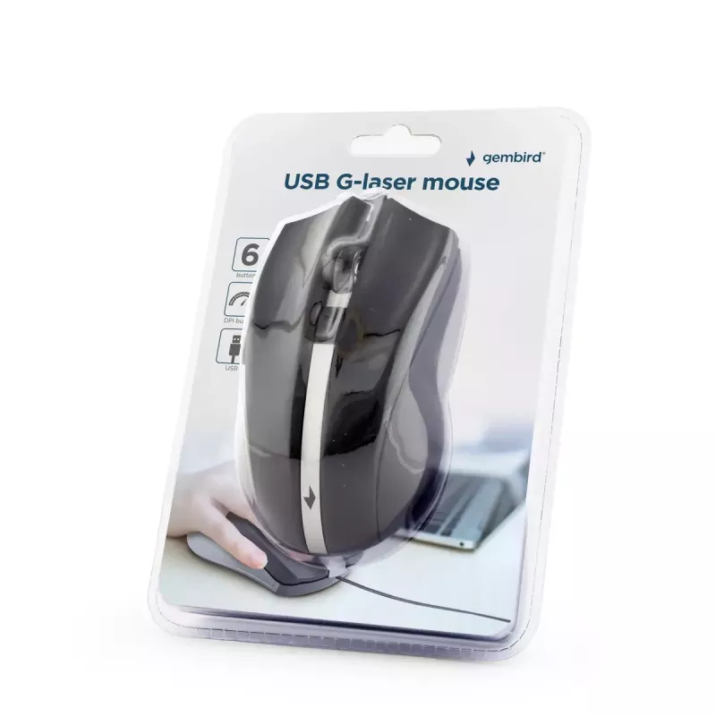 GEMBIRD laserhiiri 2400 Dpi - molempikätinen