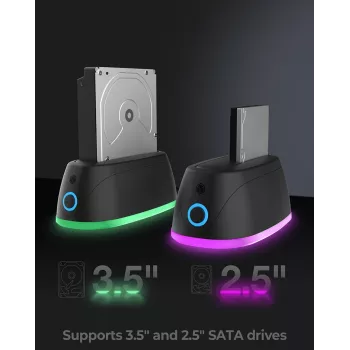ICY BOX IB-1124L-C3 USB 3.2 Gen 1 (3.1 Gen 1) Type-B musta