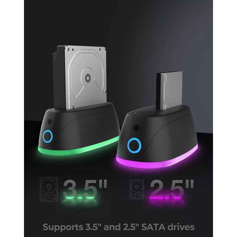 ICY BOX IB-1124L-C3 USB 3.2 Gen 1 (3.1 Gen 1) Type-B musta