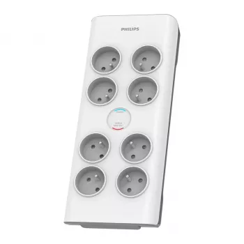 Philips SPN7080WA/60 ylijännitesuoja valkoinen 8 AC-pistorasiaa 2 m