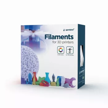 GEMBIRD ABS-filamentti – hopea – 1,75 mm – 1 kg