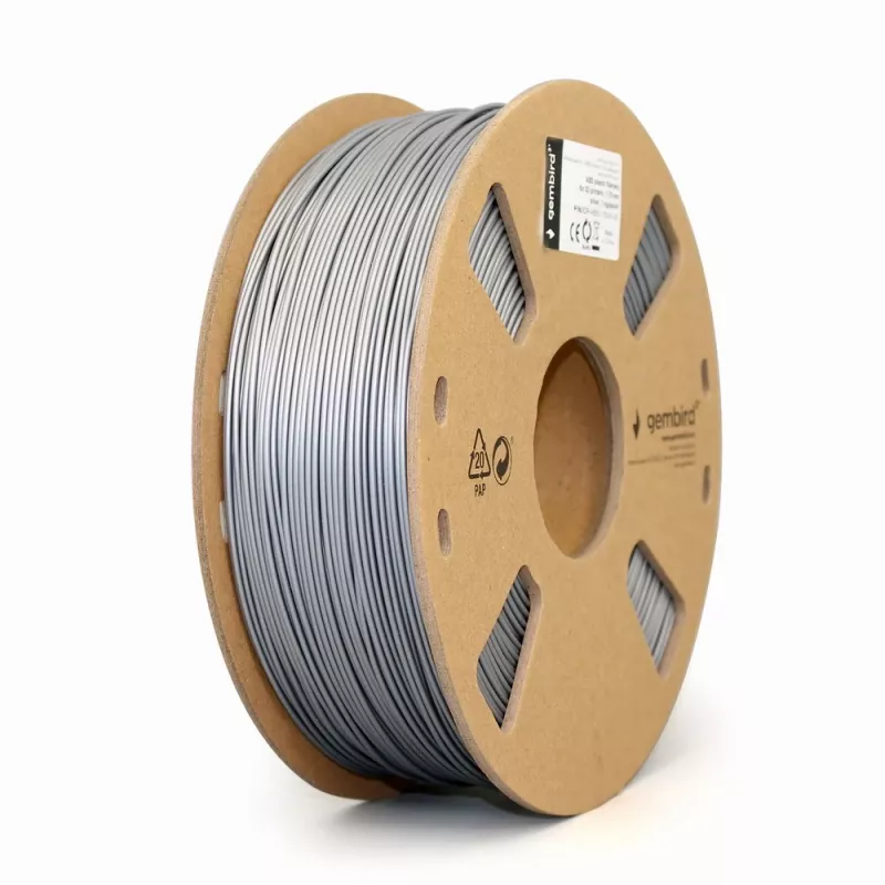GEMBIRD ABS-filamentti – hopea – 1,75 mm – 1 kg