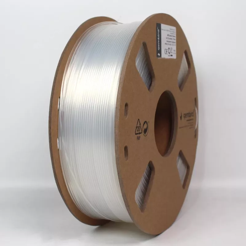 Gembird ABS-filamentti 1,75 mm, 1 kg, läpinäkyvä