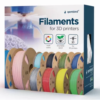 GEMBIRD PLA-PLUS-filamentti, hopea, 1,75 mm, 1 kg