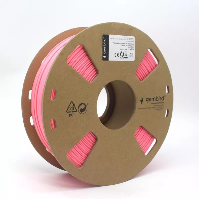 3D-tulostusmateriaali Gembird 3DP-PLA1.75-01-P pinkki 1 kg