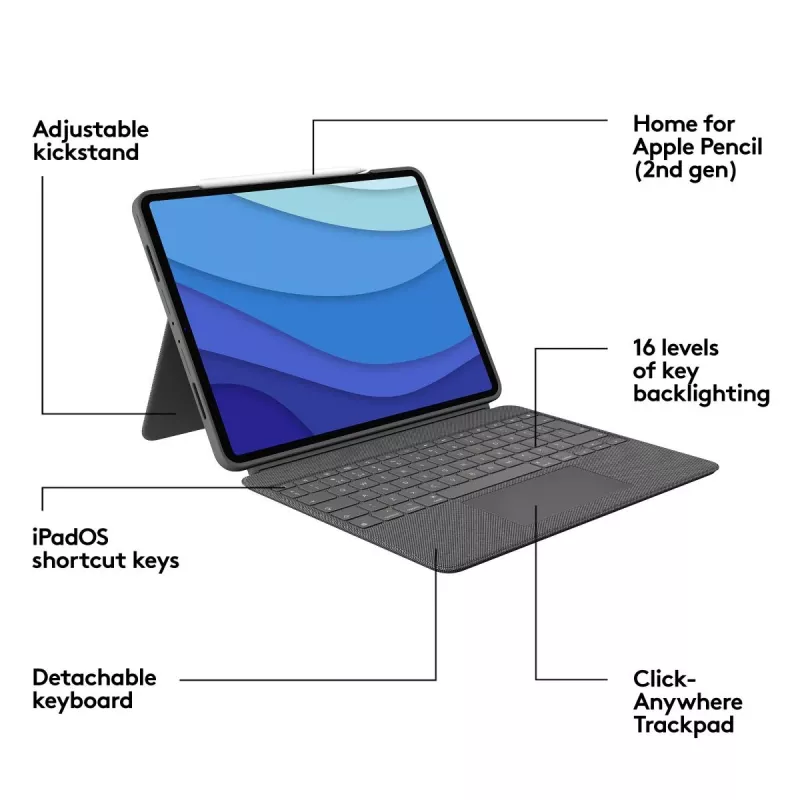 LOGITECH Combo Touch - iPad Pro 12,9
