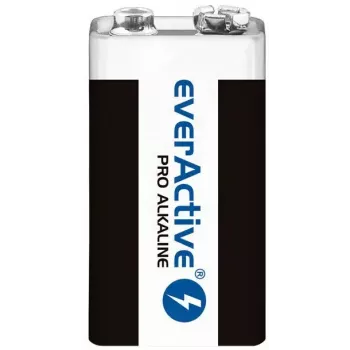 9V-alkaliparisto everActive EV6LR61-PRO, 9 V, 650 mAh, 26,4×48,5×16 mm, 1 kpl