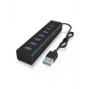 ICY BOX IB-HUB1700-U3 USB 3.2 Gen 1 (3.1 Gen 1) Type-A 5000 Mbit/s musta